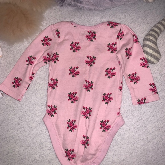 Long Sleeve Flower Onesie - Picture 2 of 3